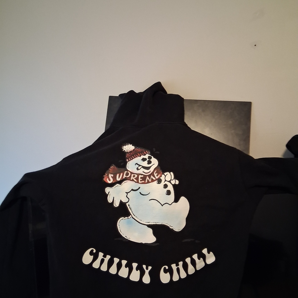 Supreme Snowman Hooded SWEATSHIRT jacket Is Originall$3,000 On goat App Check It